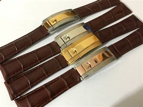 rolex leather strap mens|Rolex rubber strap for sale.